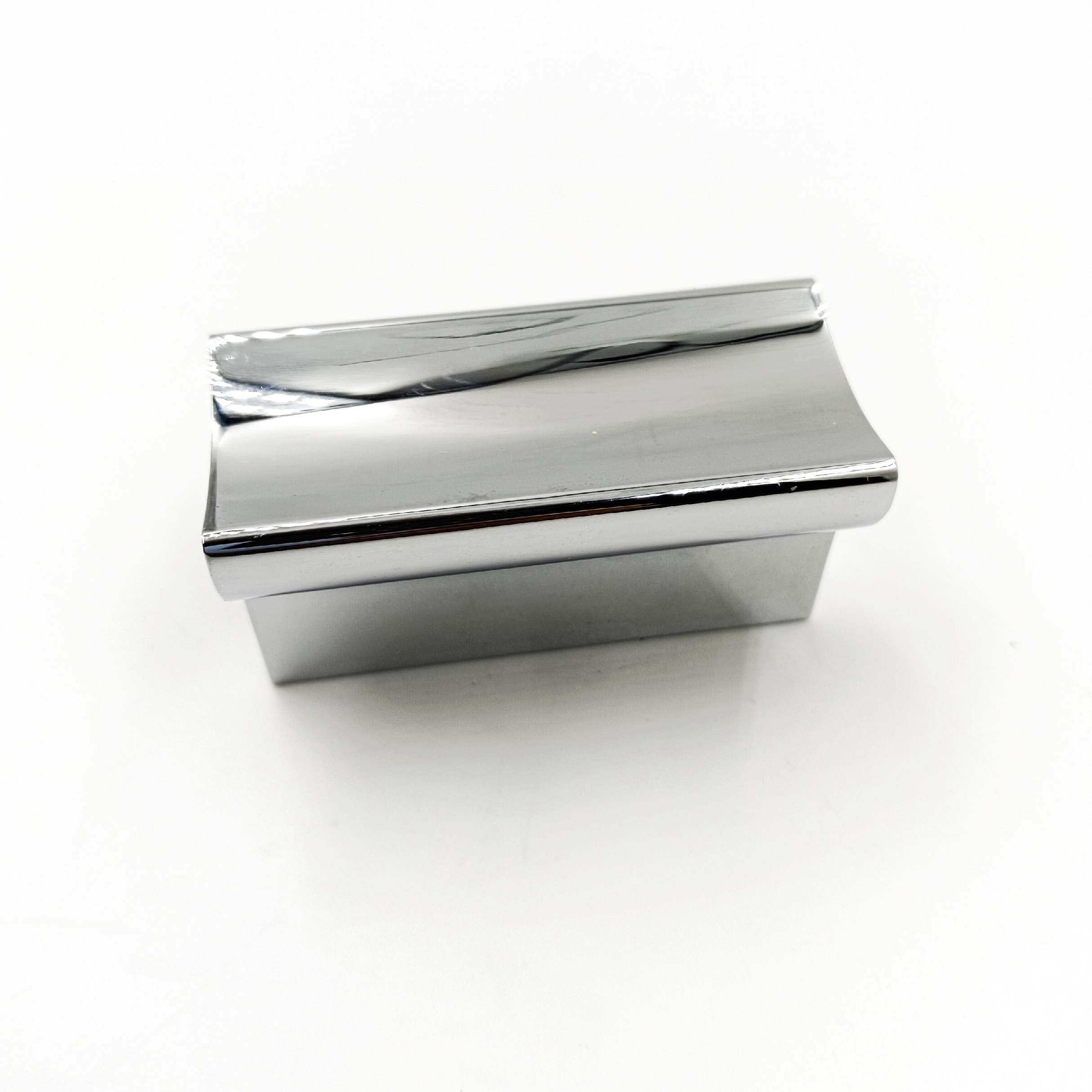 Drawer cabinet knob Rectangular steel crome finish 2"*1" aluminium (sujin) (1732)