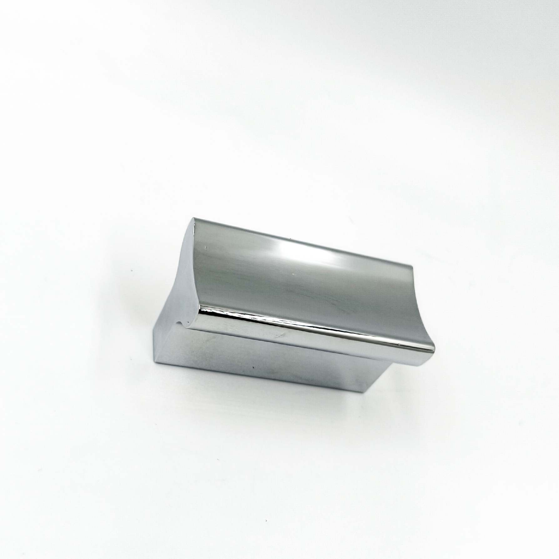 Drawer cabinet knob Rectangular steel crome finish 2"*1" aluminium (sujin) (1732)