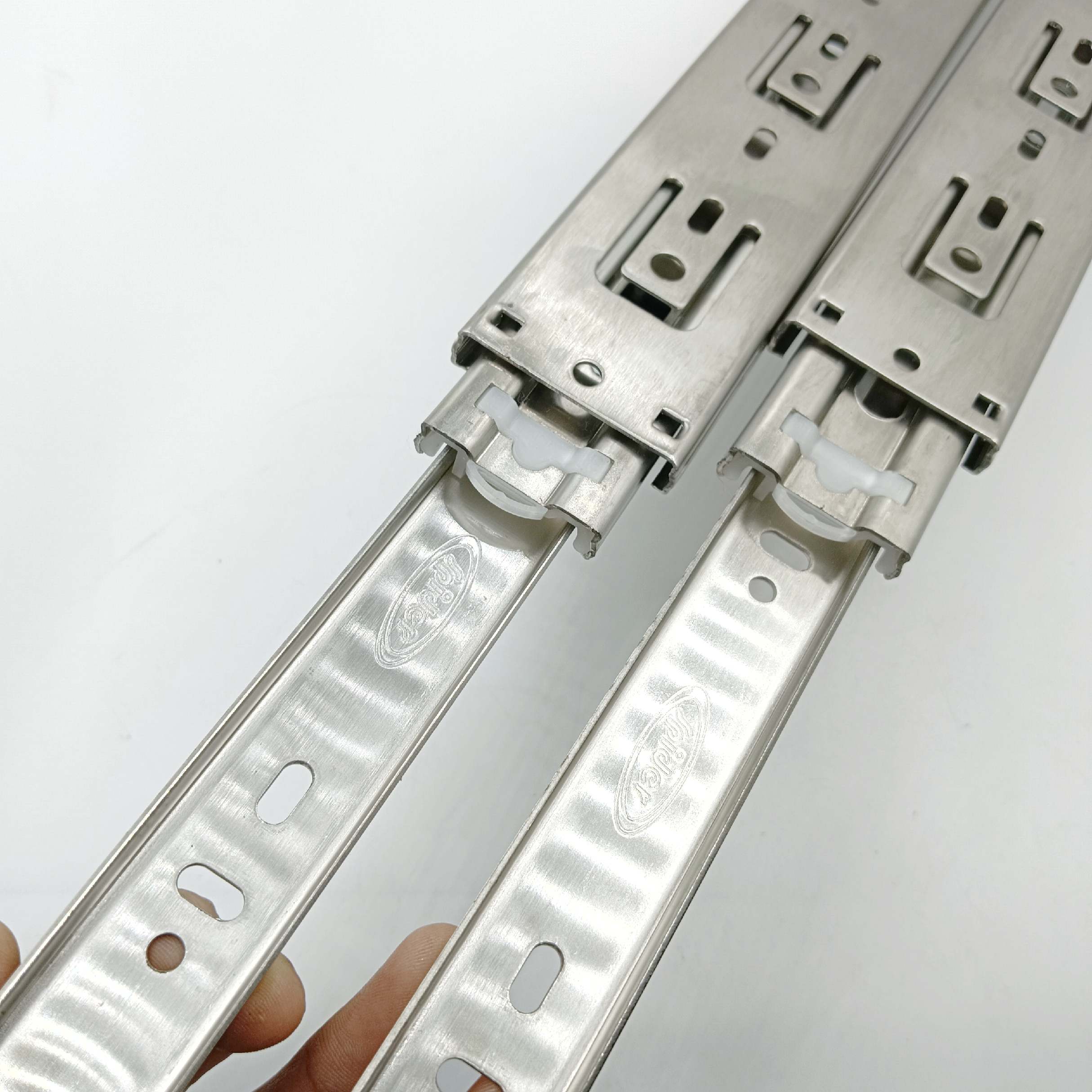 Stainless Steel Telescopic channel spider drawer channel 45kg capacity heavy 10" to 20"(1758)