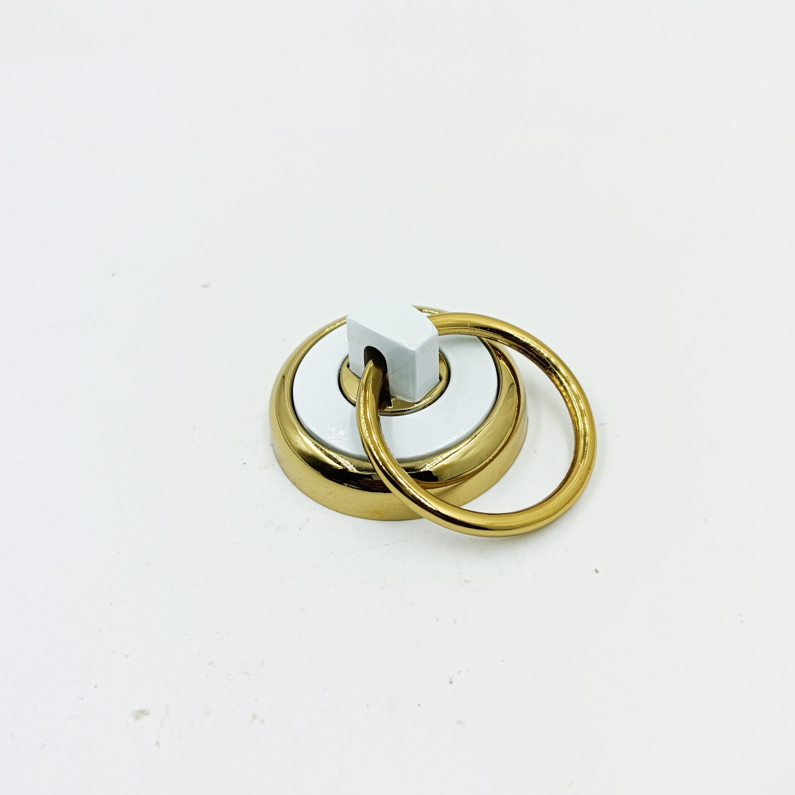Folding handle ring type gold with white finish 2" SG-102 (2166)