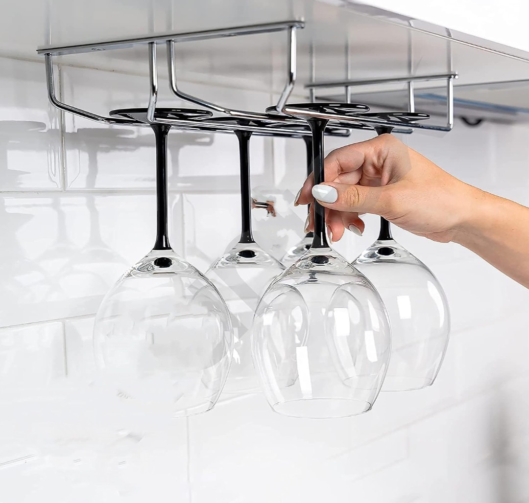 Wine glass holder double Ebco WGHD-08-14-03 Stainless 304 grade 350mm 15 years warrenty (2234)