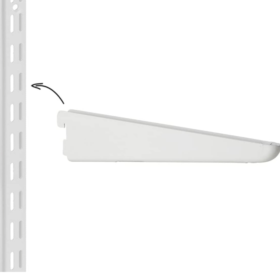 Double Slotted self bracket ivory heavy metal for making self 6",9",11",13",15",17",20" (1465)