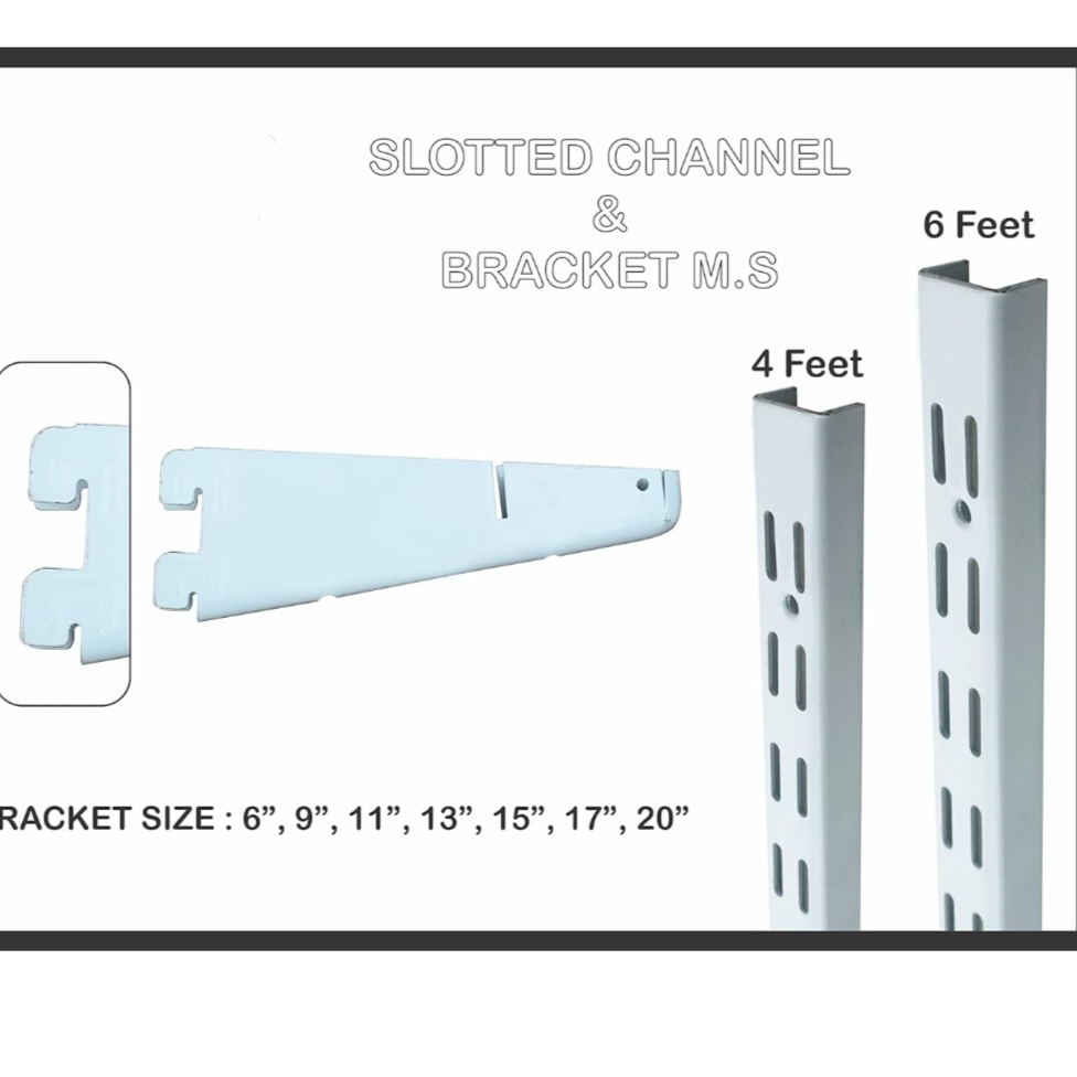 Double Slotted channel ivory heavy metal for making self 4ft,6ft,8ft (1466)