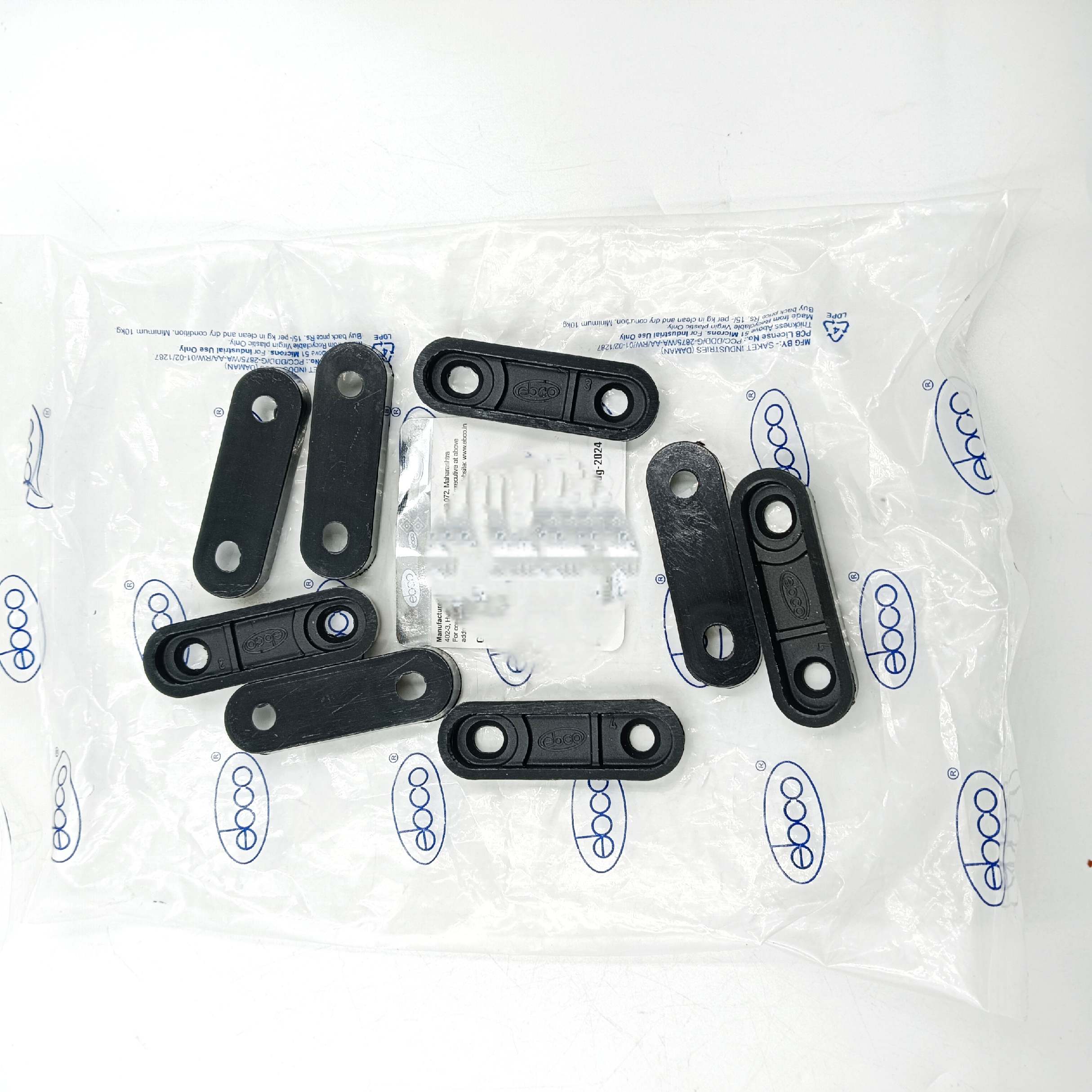 Ebco Bottom bush for furniture black pvc BP616 base plinth 53mm*16mm*6mm (2248)