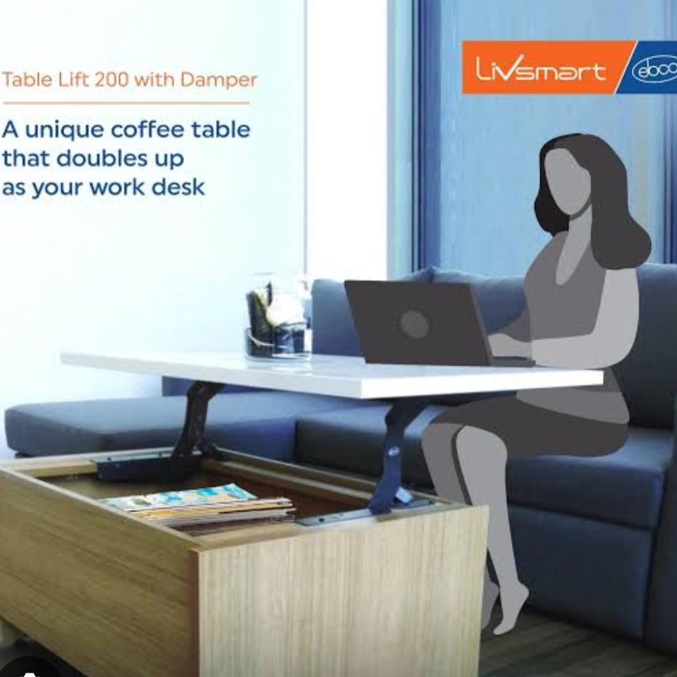 Ebco table lift 200 with damper softclose Lift-up top Coffee Table, Furniture Hardware Fitting Support Frame TL-200 (2325)