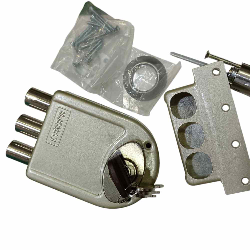 Europa maindoor lock steel finish lockable knob 8123NS tribolt 2ck 15 years warrenty(2448)