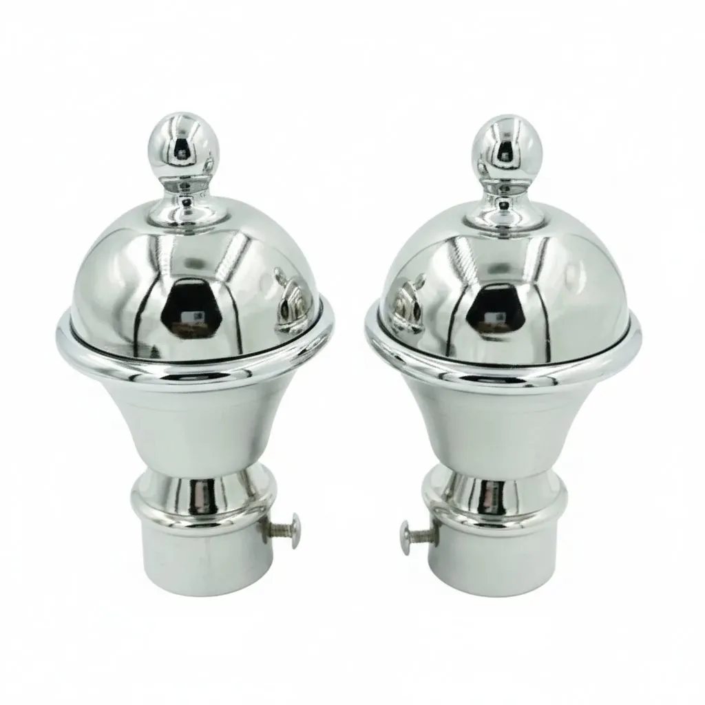 Steel Curtain Bracket End Ball  D-1007 (Pack of 2pc Bracket Only)  (1076)