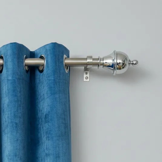 Steel Curtain Bracket End Ball  D-1007 (Pack of 2pc Bracket Only)  (1076)