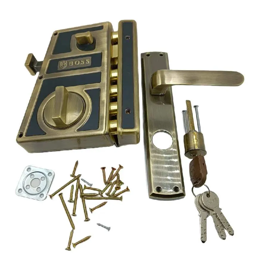 Boss Maindoor Lock With Mortise Handle Ultra Titan Bolt Antique Finish UTLH7511AB(left) and UTRH7511AB(right) 15 years warrenty (1034)