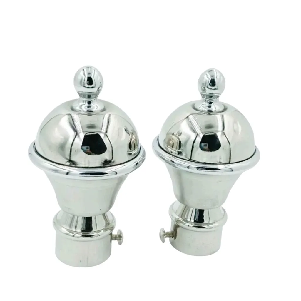 Steel Curtain Bracket End Ball  D-1007 (Pack of 2pc Bracket Only)  (1076)