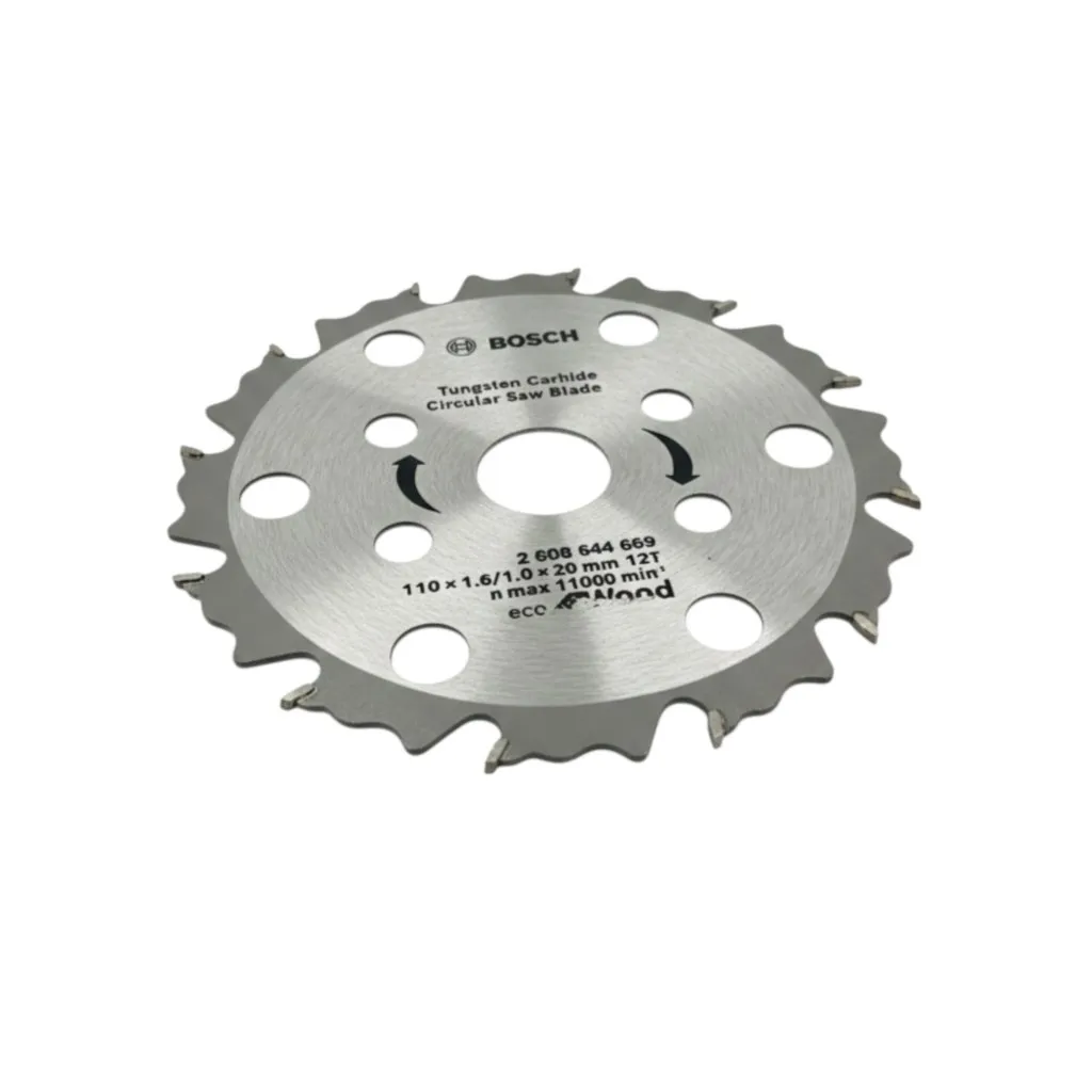 Bosch Circular Saw Blade 110mm (4") 12 Teeth - Wood Cutting (1121)