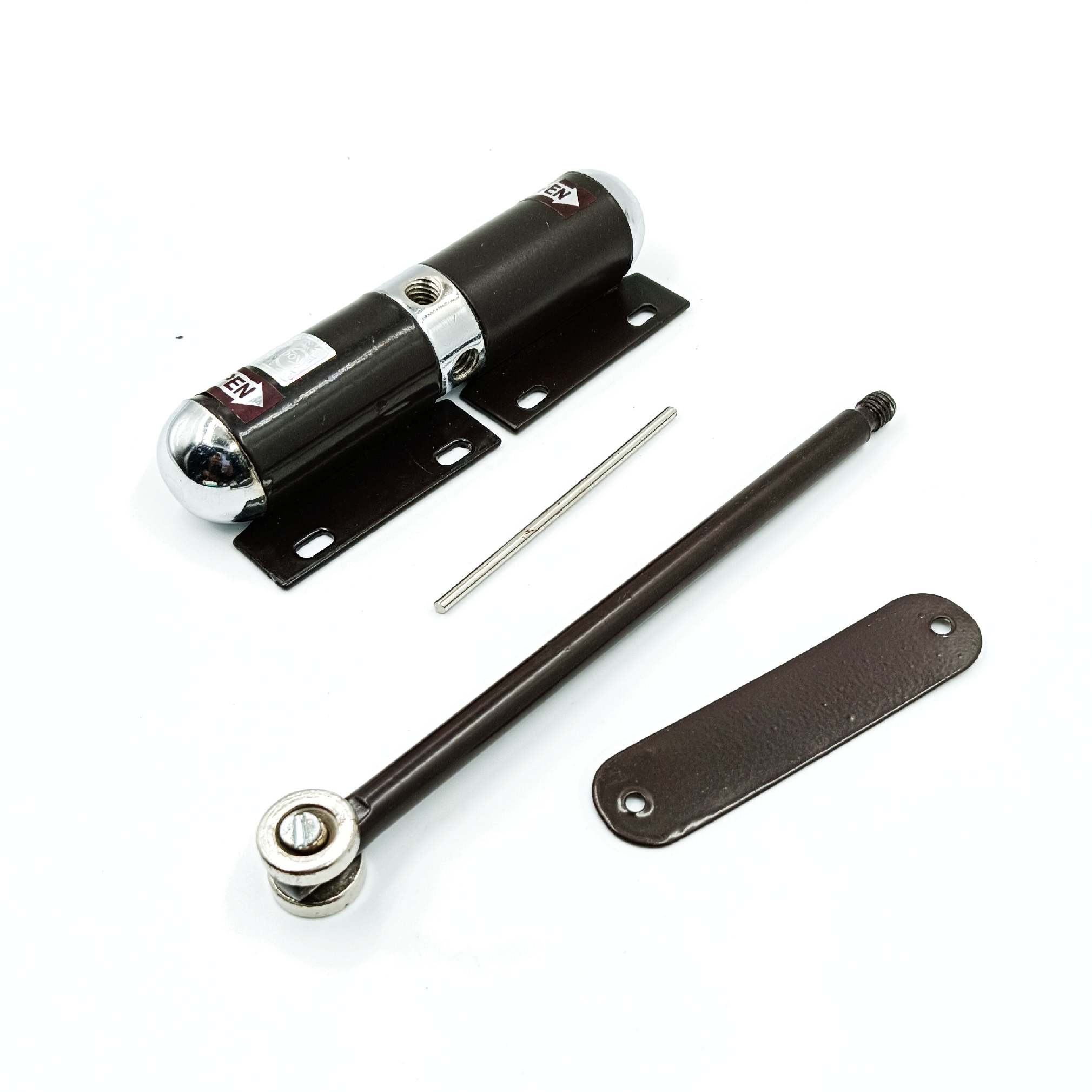 Center Capsule door closer brown iron body for small or light doors (1626)