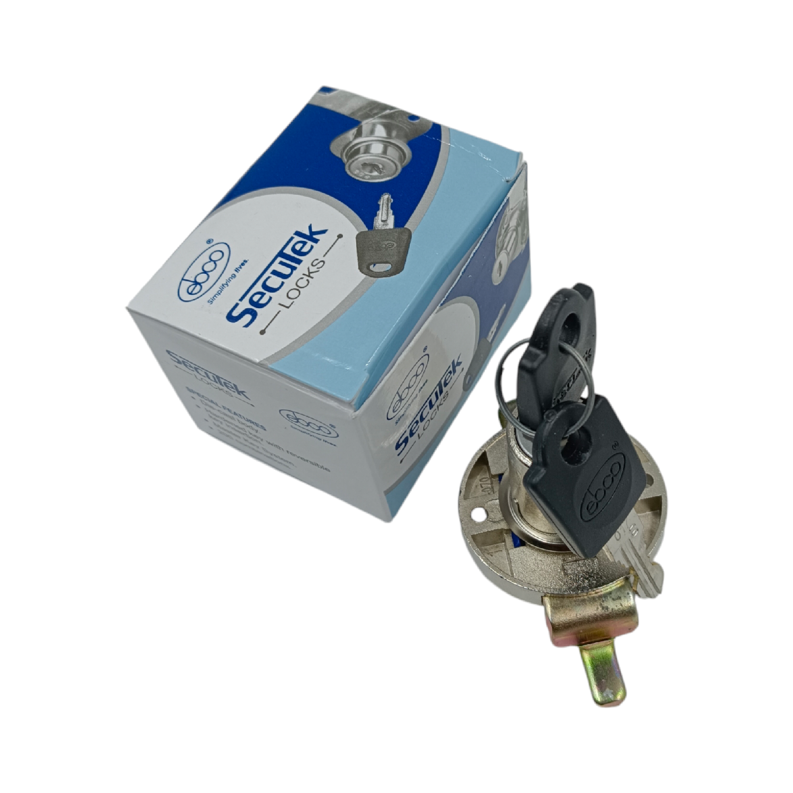 Ebco Multipurpose lock MPL1C 22 Drawer lock round crancked with receiver plate furniture lock cabinet lock (2276)