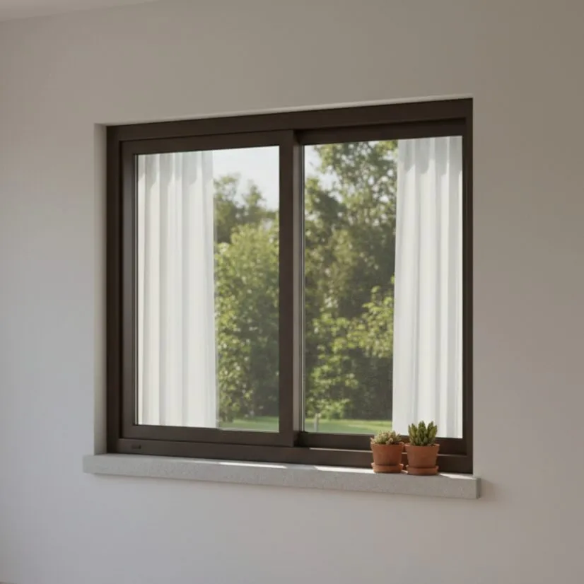 Starlock Aluminium Sliding Window Concealed Lock | set of 2 Pcs (left and right) | Brown Powder Coated 4" (1387)