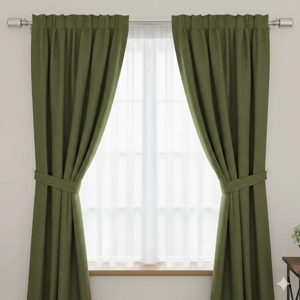 Steel Curtain Bracket Silver Finish 4 Line (Pack of 2pc ) End Ball (3049)