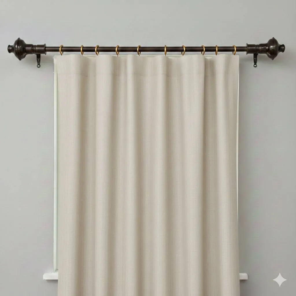 M S Curtain Bracket Brown (Set of 2pcs ) for 25mm pipe End Brackets (1069)