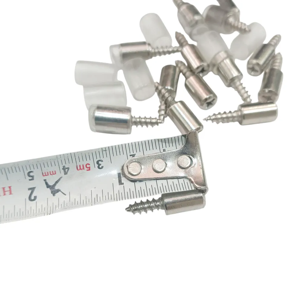 Shelf Pin Direct Screw Type Steel Heavy With Rubber Grip Transperent For Wardrobe Shelf of Glass/Wood (2575)