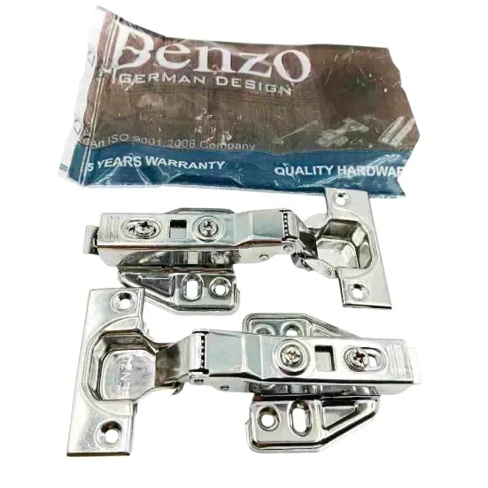 Cabinet Auto Hinge Benzo Stainless Steel Soft Close Heavy-Duty - 240gm Weight, 0/8/16 Crank Options (All parts s.s) (5-Year Warranty)(1011)
