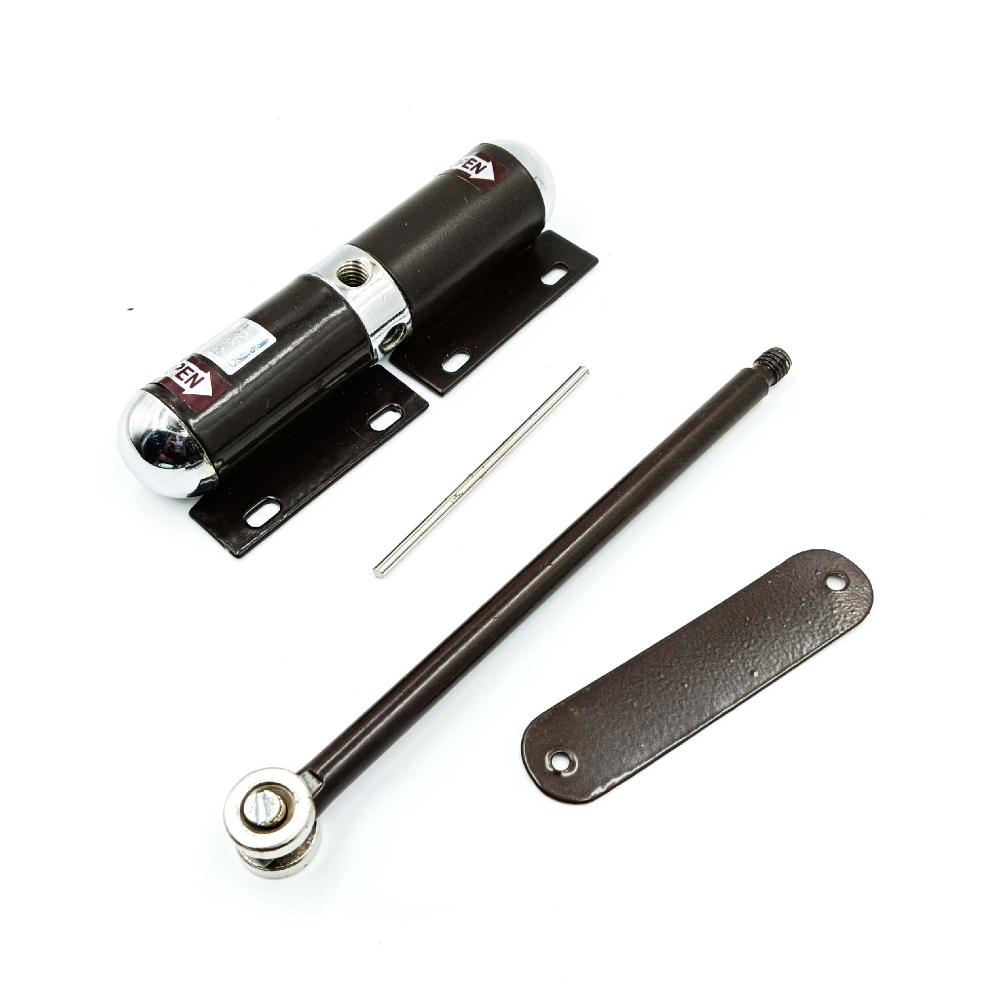 Center Capsule door closer brown iron body for small or light doors (1626)