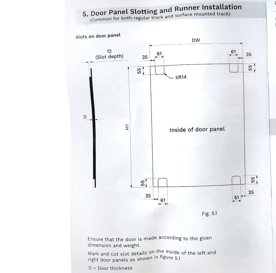 Godrej HIKIDO Inset Sliding Wardrobe Wheel System 3869 - Soft Close Kit for 2-Door Wardrobes (50kg Capacity) (1206)