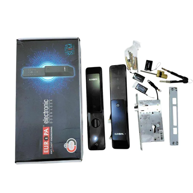 Europa Digital Lock EMD1661BLA – WiFi Enabled Smart Door Lock with Fingerprint, Password, RFID & Mechanical Key Access P2-A lock (2887)