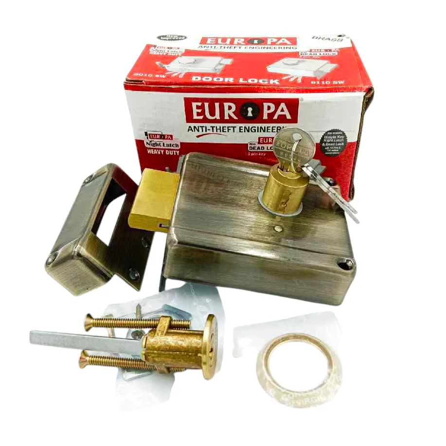 Europa maindoor lock 6120AB 2CK antique finish rim dead lock (1035)