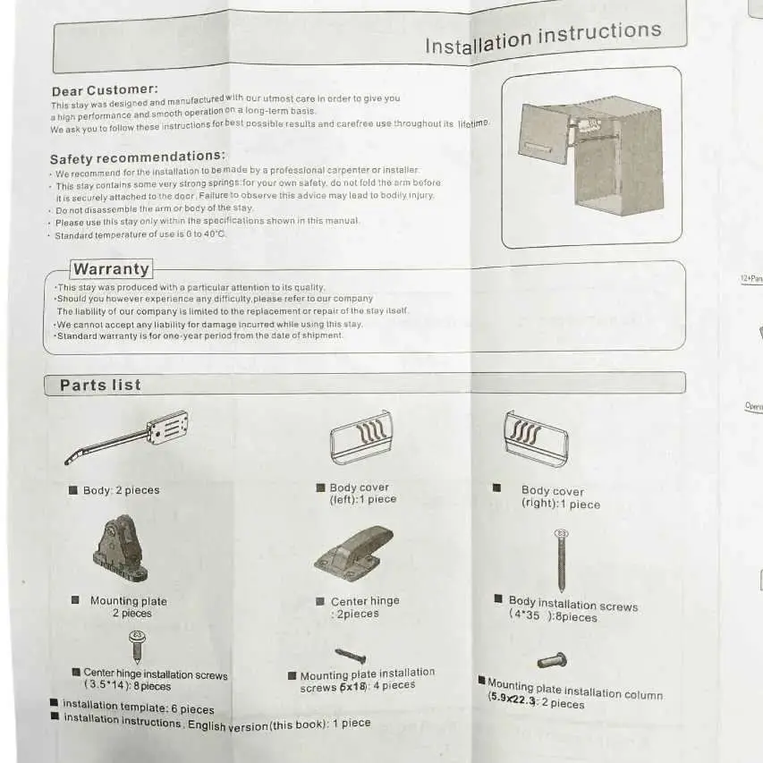 Bi-fold liftup system soft close double door lift up for kitchen cabinet doors 5 years warrenty  (1181)