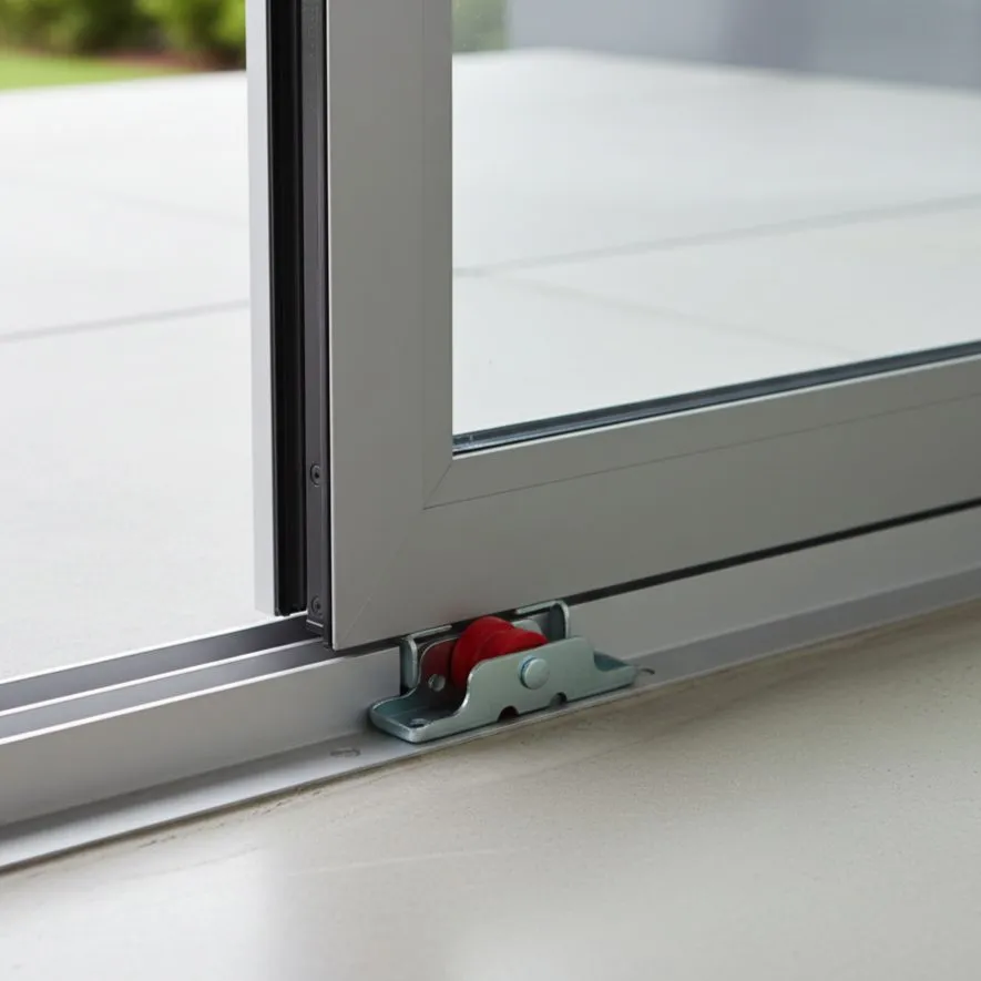 Aluminium sliding window wheel red small 2" * 12mm (1106)