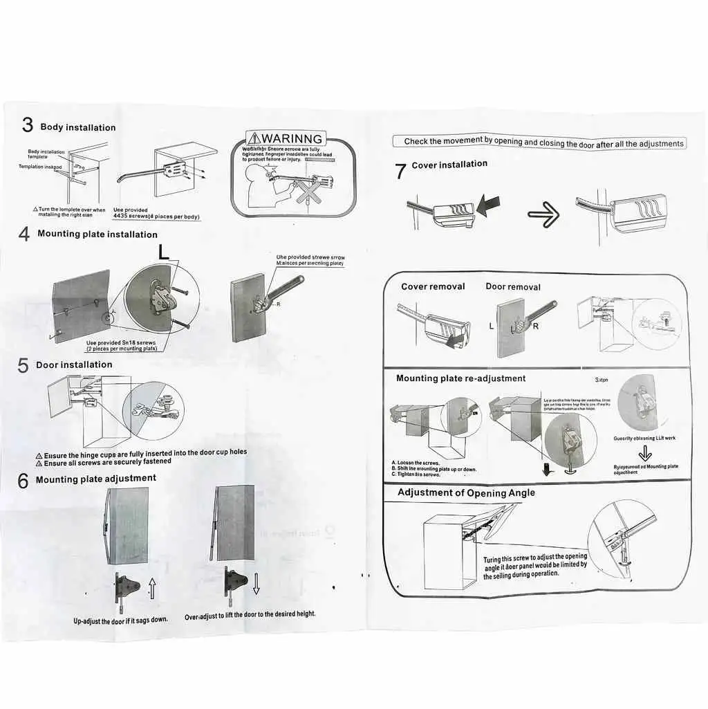 Bi-fold liftup system soft close double door lift up for kitchen cabinet doors 5 years warrenty  (1181)