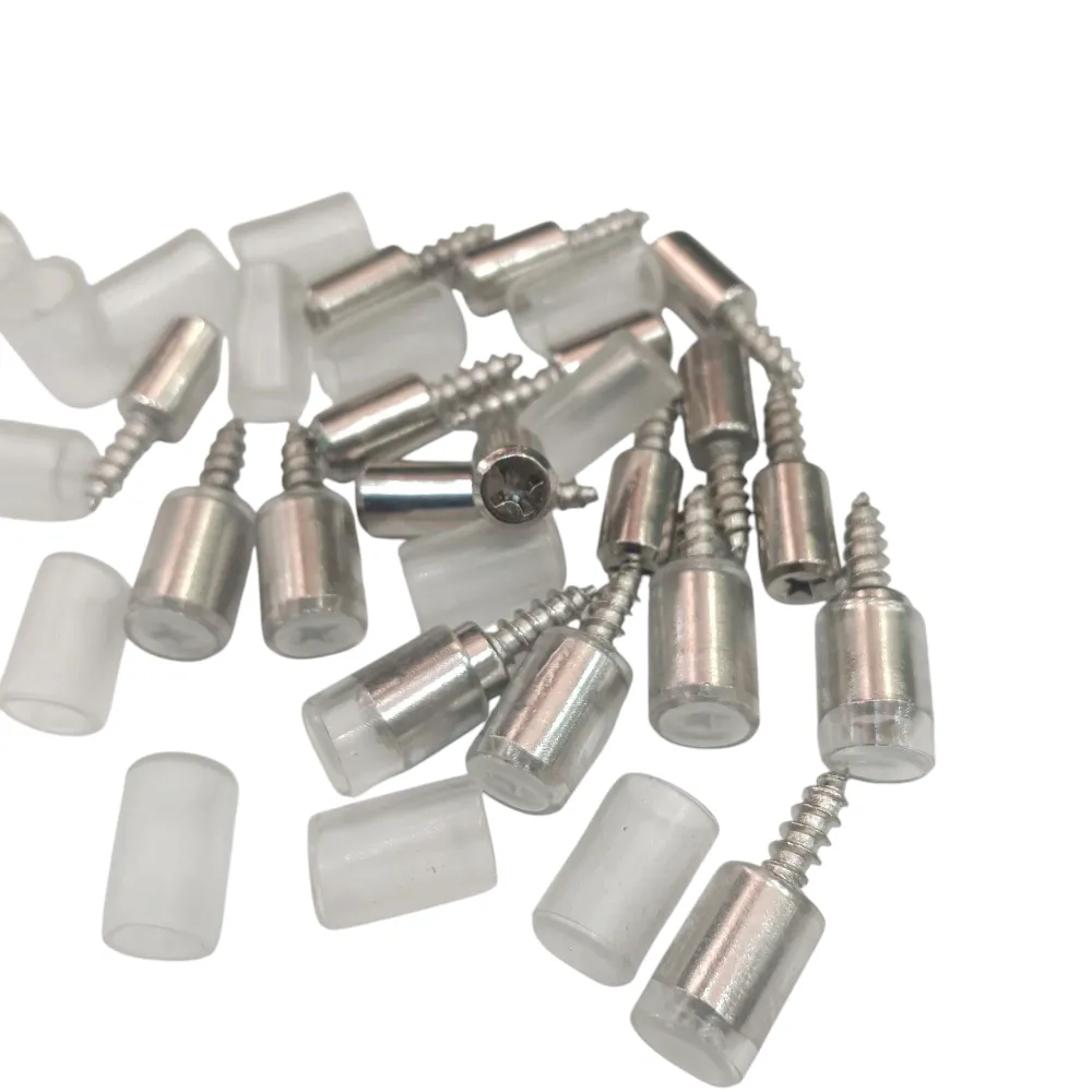 Shelf Pin Direct Screw Type Steel Heavy With Rubber Grip Transperent For Wardrobe Shelf of Glass/Wood (2575)