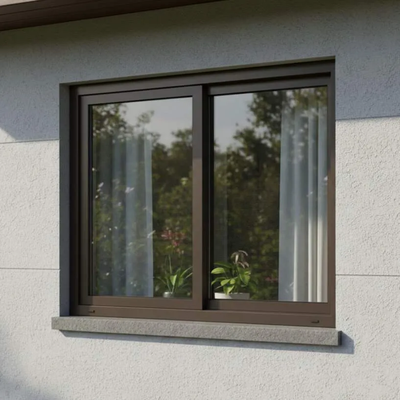 Starlock Aluminium Sliding Window Concealed Lock | set of 2 Pcs (left and right) | Brown Powder Coated 4" (1387)