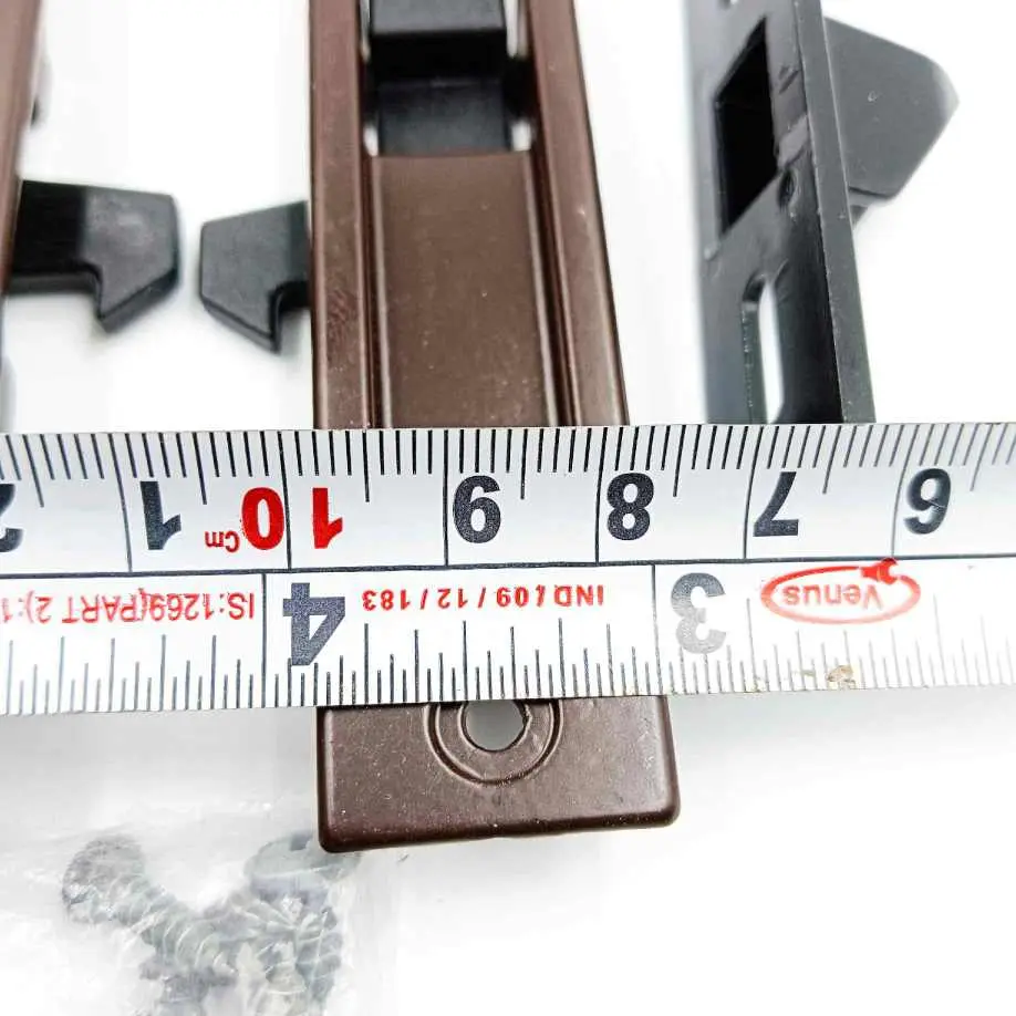Starlock Aluminium Sliding Window Concealed Lock | set of 2 Pcs (left and right) | Brown Powder Coated 4" (1387)