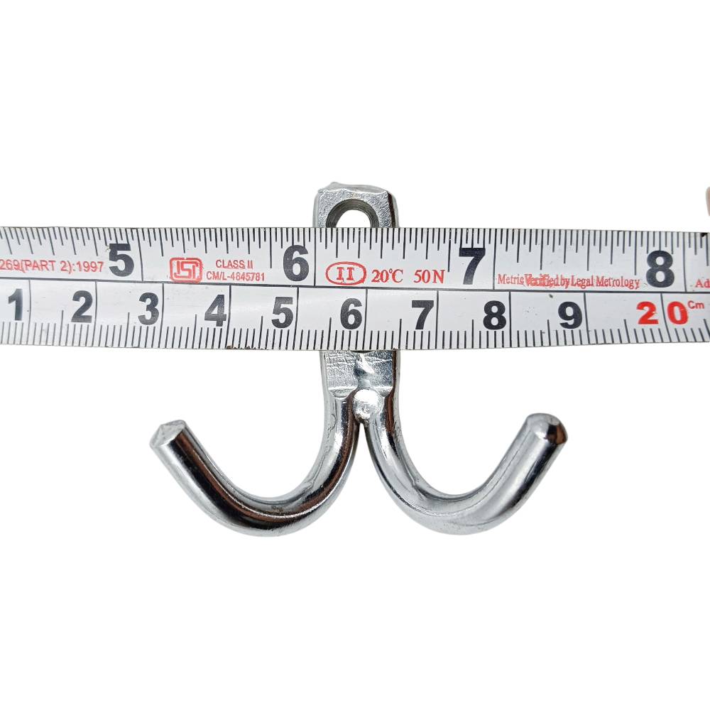 J hook single and double stainless steel curtain holder and hanger (2291)