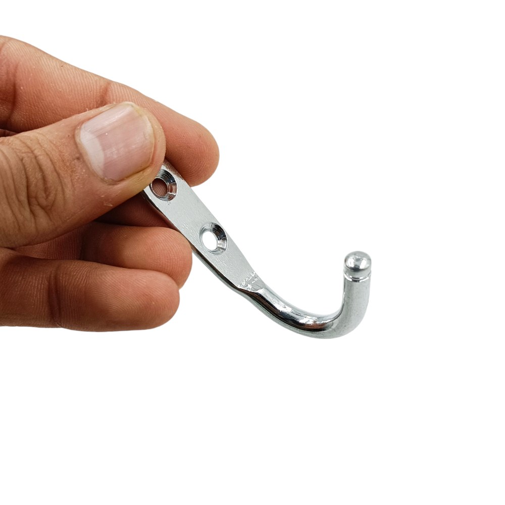 J hook single and double stainless steel curtain holder and hanger (2291)