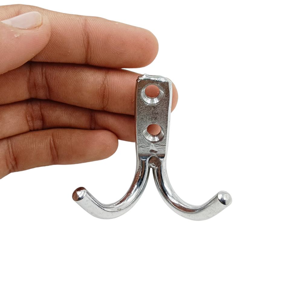 J hook single and double stainless steel curtain holder and hanger (2291)