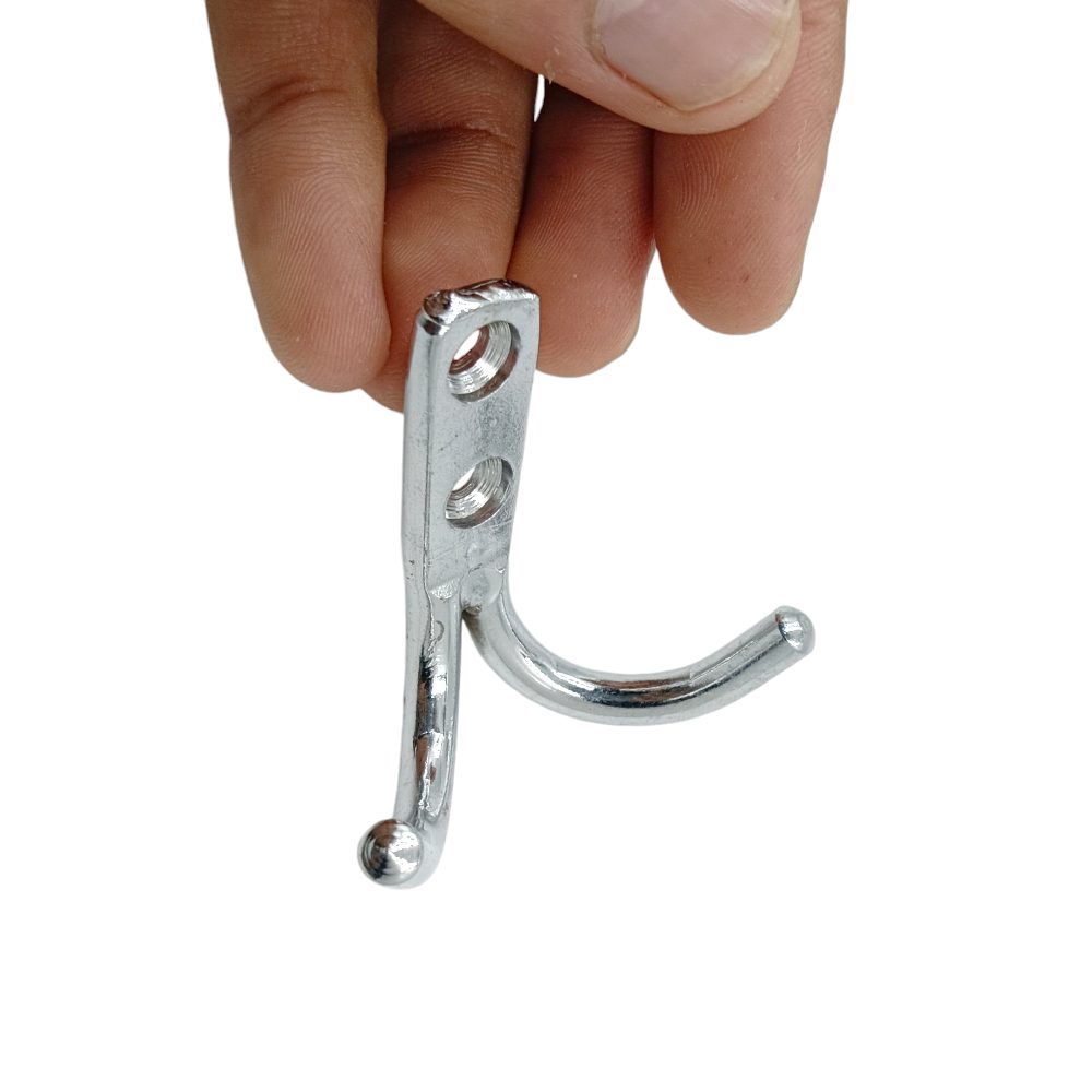 J hook single and double stainless steel curtain holder and hanger (2291)