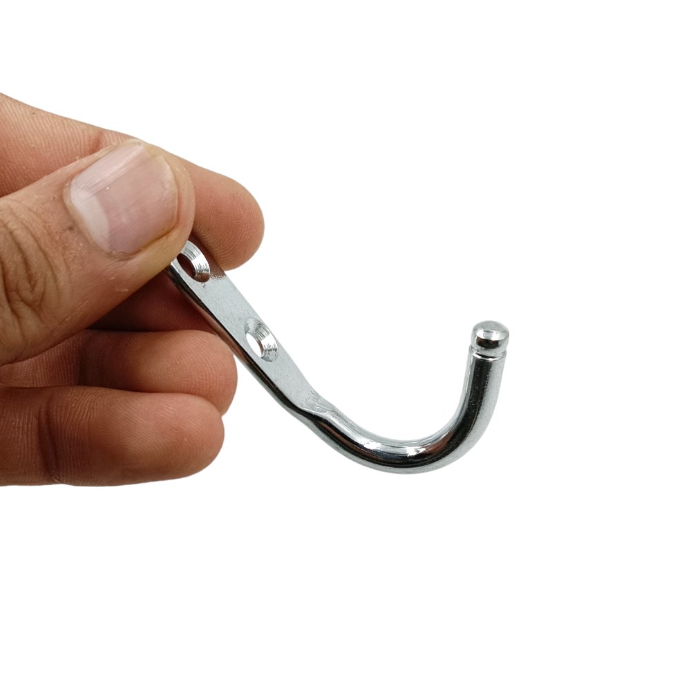 J hook single and double stainless steel curtain holder and hanger (2291)