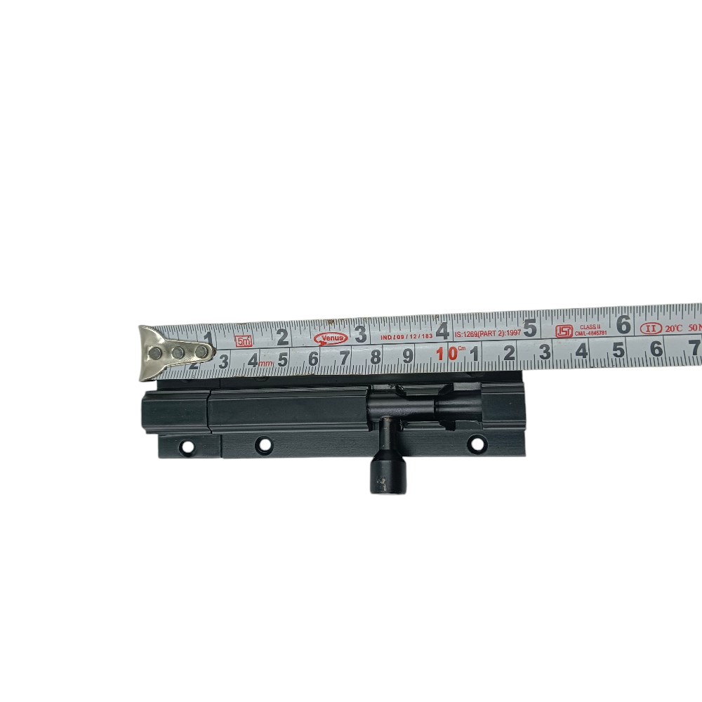 Maindoor Tower bolt Black matt finish 10mm rod 4",6",8",10" aluminium (2315)