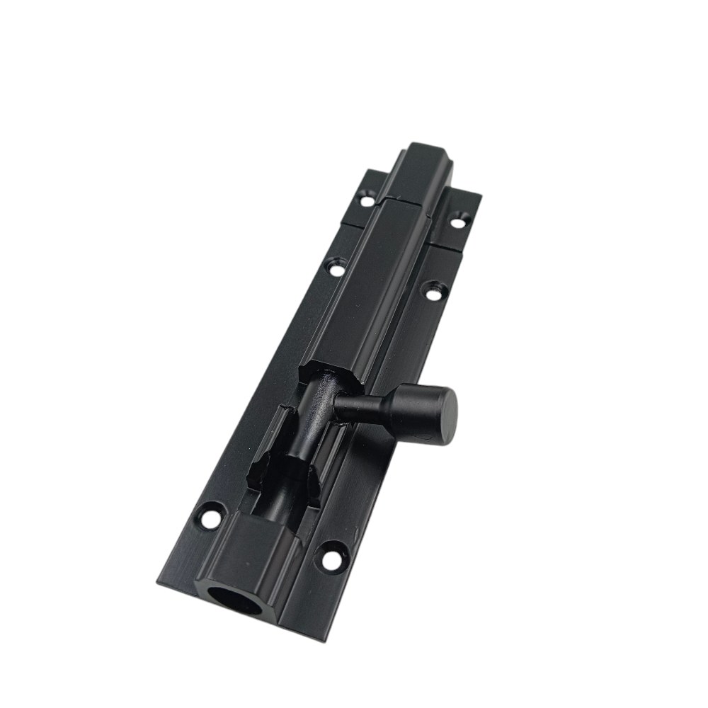 Maindoor Tower bolt Black matt finish 10mm rod 4",6",8",10" aluminium (2315)