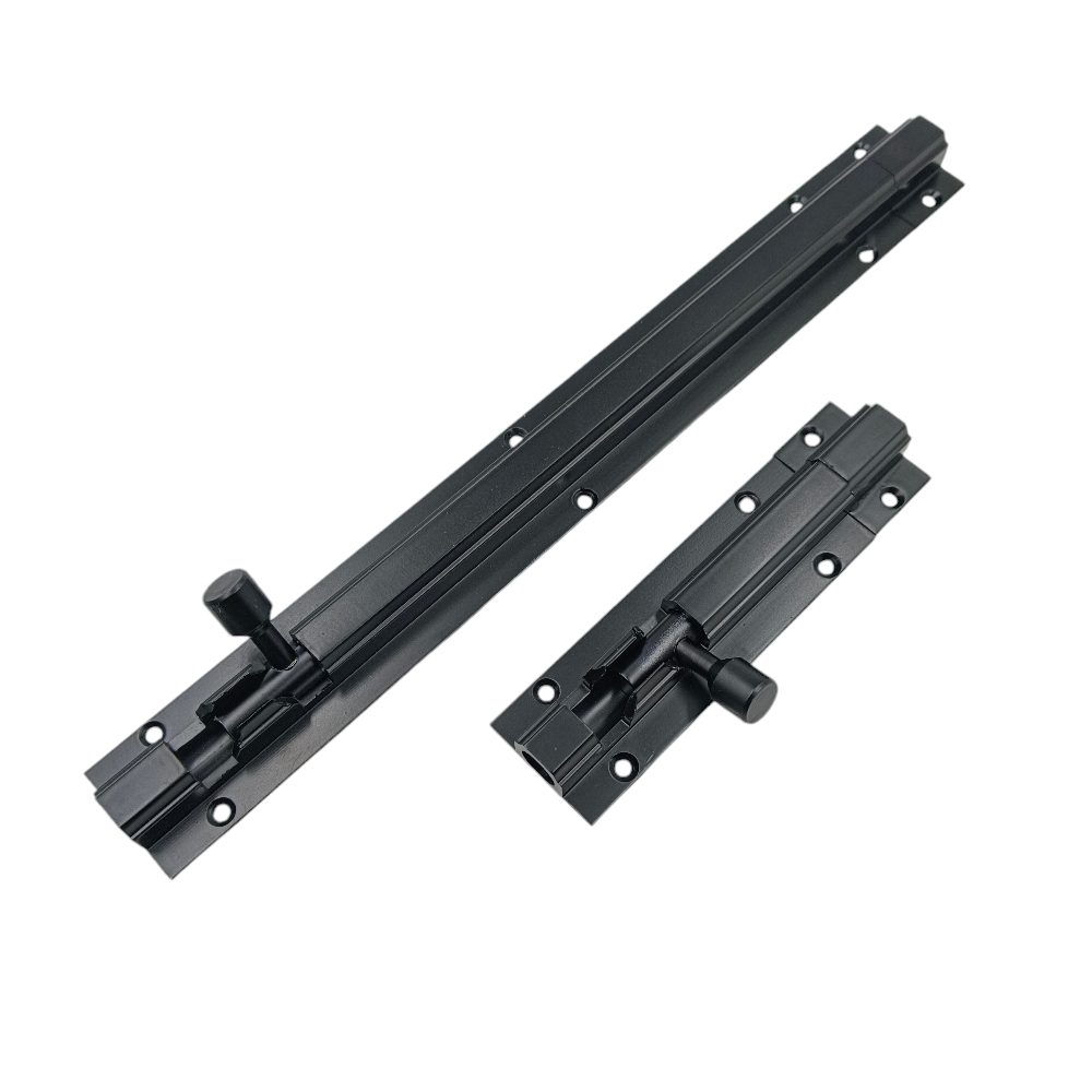 Maindoor Tower bolt Black matt finish 10mm rod 4",6",8",10" aluminium (2315)