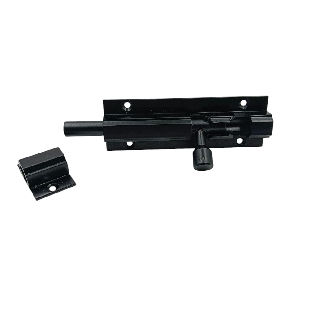 Maindoor Tower bolt Black matt finish 10mm rod 4",6",8",10" aluminium (2315)