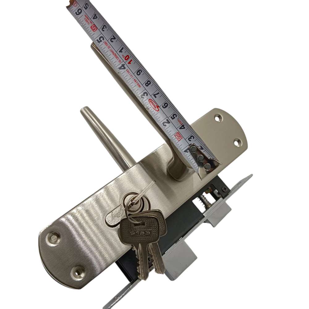 Godrej cylindrical Mortise lock 7750 satin finish door handle with lock set  175mm 1 years warrenty ultra key (2320)