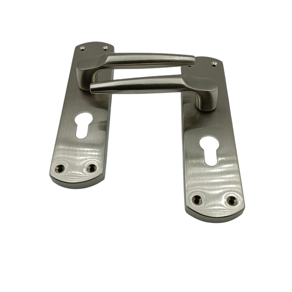 Godrej cylindrical Mortise lock 7750 satin finish door handle with lock set  175mm 1 years warrenty ultra key (2320)