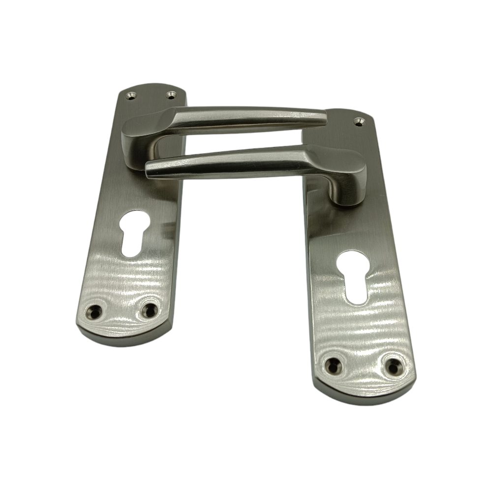 Godrej cylindrical Mortise lock 7750 satin finish door handle with lock set  175mm 1 years warrenty ultra key (2320)