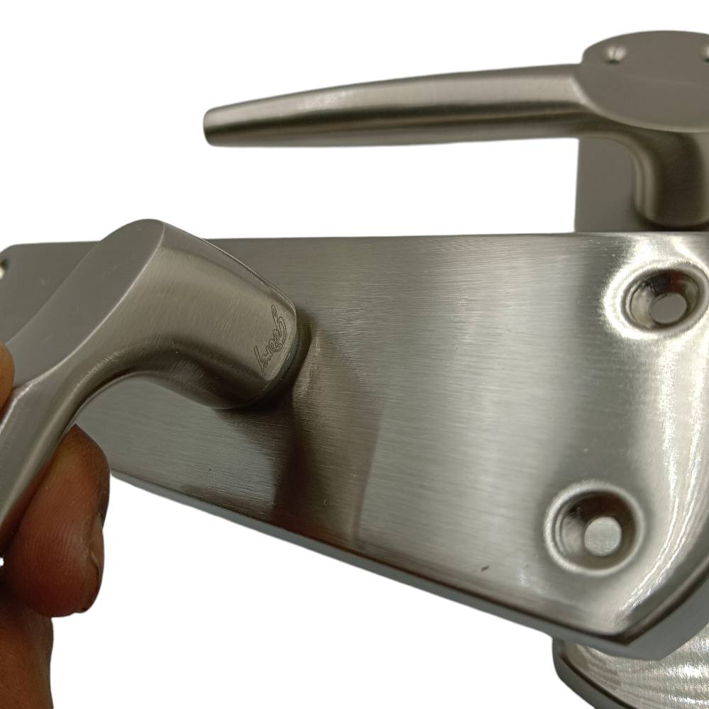 Godrej cylindrical Mortise lock 7750 satin finish door handle with lock set  175mm 1 years warrenty ultra key (2320)