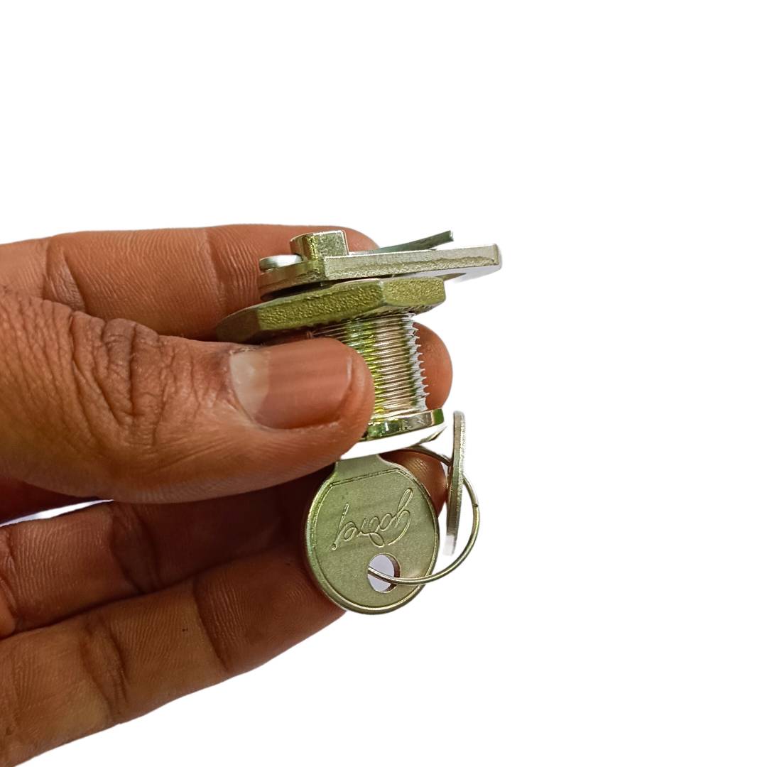 Godrej Cam Lock 5 lever 25mm 3097 with 2 Keys Drawer furniture Lock 12mm (2341)