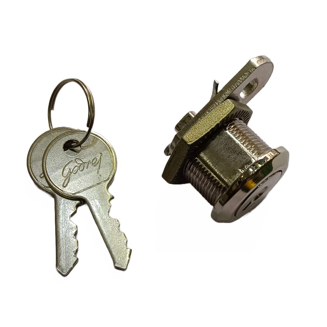 Godrej Cam Lock 5 lever 25mm 3097 with 2 Keys Drawer furniture Lock 12mm (2341)