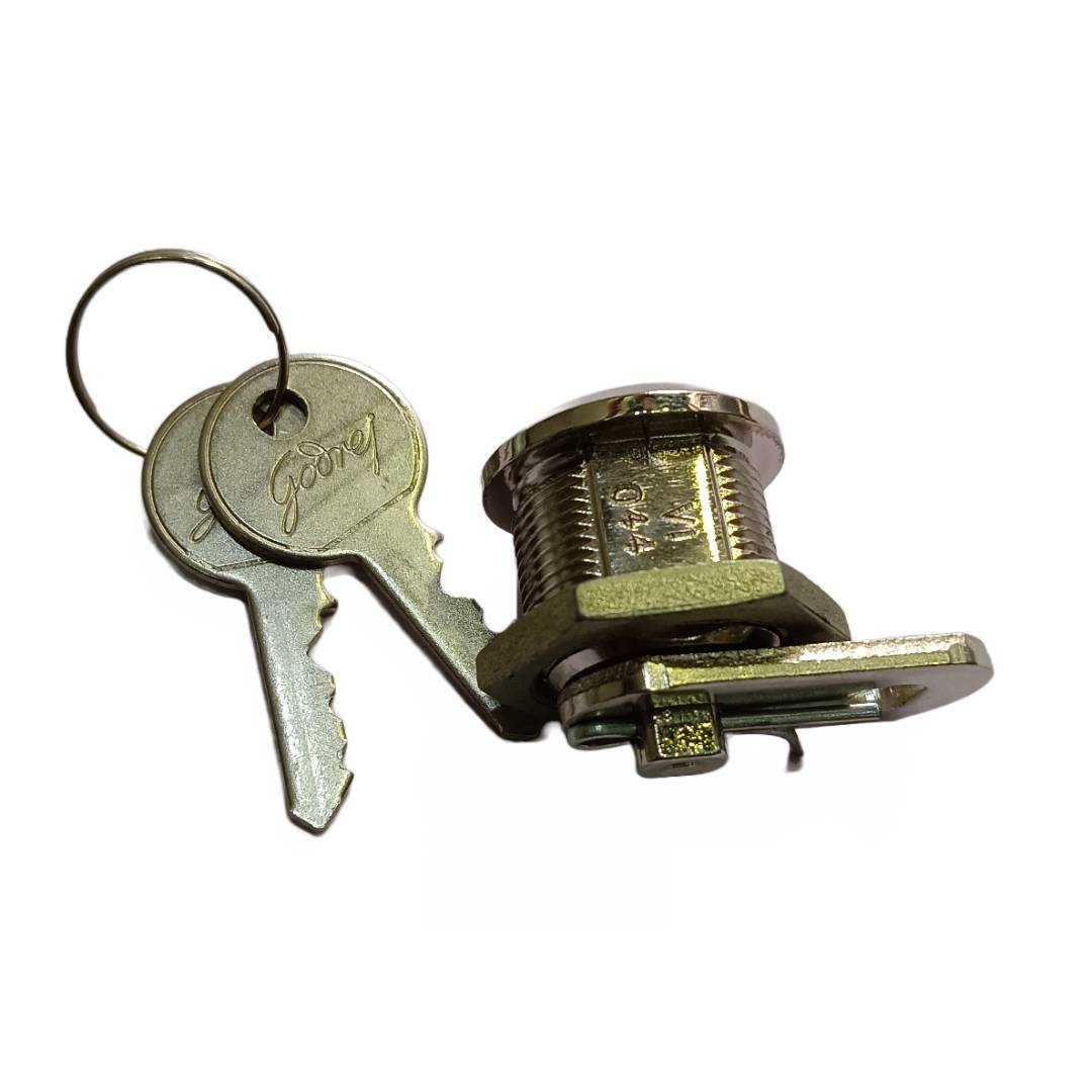 Godrej Cam Lock 5 lever 25mm 3097 with 2 Keys Drawer furniture Lock 12mm (2341)