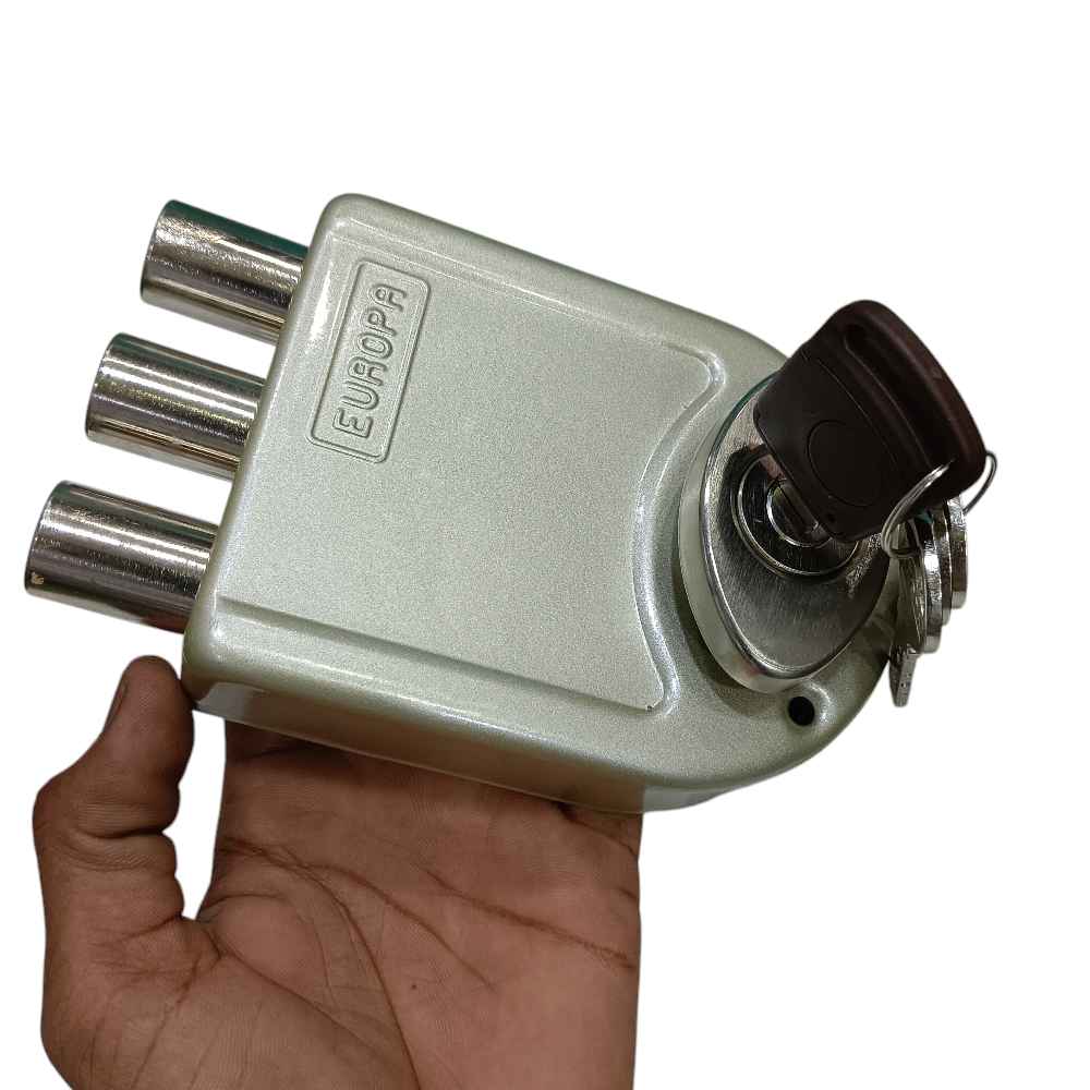 Europa maindoor lock steel finish lockable knob 8123NS tribolt 2ck 15 years warrenty(2448)