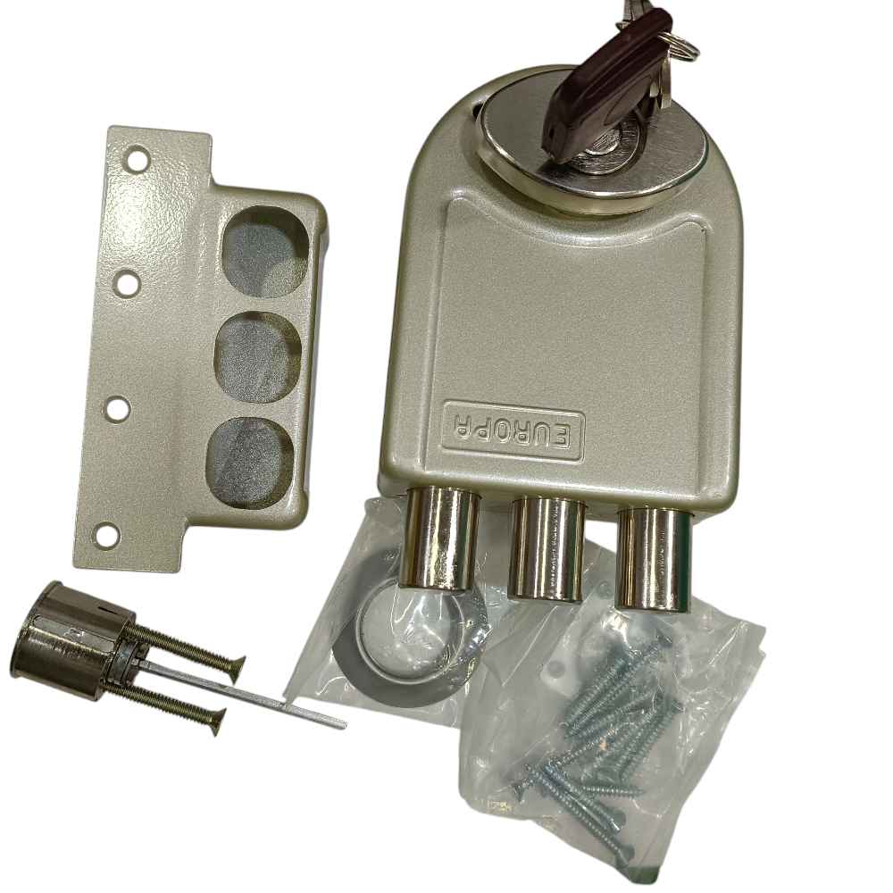 Europa maindoor lock steel finish lockable knob 8123NS tribolt 2ck 15 years warrenty(2448)